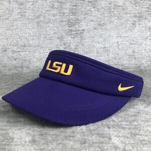 Nike LSU Louisiana State University Purple Gold Adjustable Visor Hat Dri-Fit